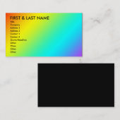 虹の名刺。 M. 名刺 (正面/裏面)