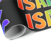 虹の名"アイザック"; おもしろい及びカラフル ラッピングペーパー (ロールコーナー)