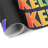 虹の名"ケリー"; おもしろい及びカラフル ラッピングペーパー (ロールコーナー)