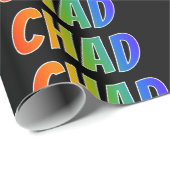 虹の名"チャド"; おもしろい及びカラフル ラッピングペーパー (ロールコーナー)