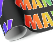 虹の名"マンディ"; おもしろい及びカラフル ラッピングペーパー (ロールコーナー)