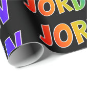 虹の名"ヨルダン"; おもしろい及びカラフル ラッピングペーパー (ロールコーナー)