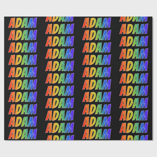 虹の名"ADAM";おもしろい&カラフル ラッピングペーパー (フラット)