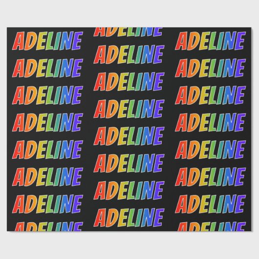 虹の名"ADELINE";おもしろい&カラフル ラッピングペーパー (フラット)
