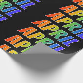 虹の名"APRIL";おもしろい&カラフル ラッピングペーパー (角)