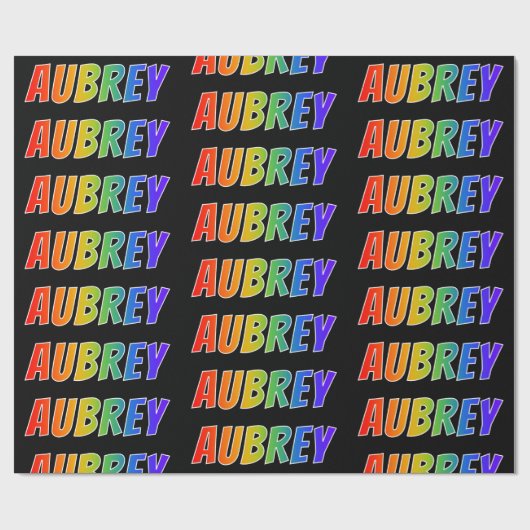 虹の名"AUBREY";おもしろい&カラフル ラッピングペーパー (フラット)