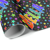 虹の名"BELLA" + 星 ラッピングペーパー (ロールコーナー)