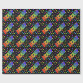 虹の名"BRADY" +星 ラッピングペーパー (フラット)