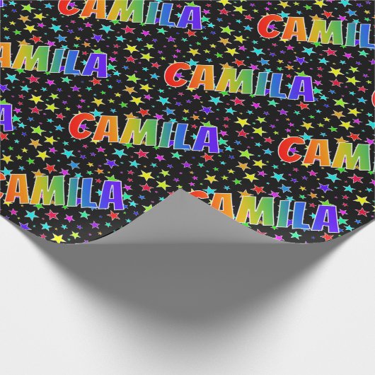虹の名"CAMILA" +星 ラッピングペーパー (角)
