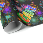 虹の名"CARL" + Fireworks ラッピングペーパー (ロールコーナー)