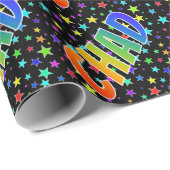 虹の名"CHAD" +星 ラッピングペーパー (ロールコーナー)