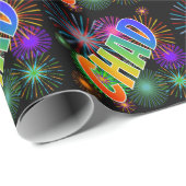 虹の名"CHAD" +花火 ラッピングペーパー (ロールコーナー)