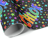 虹の名"CHLOE" +星 ラッピングペーパー (ロールコーナー)