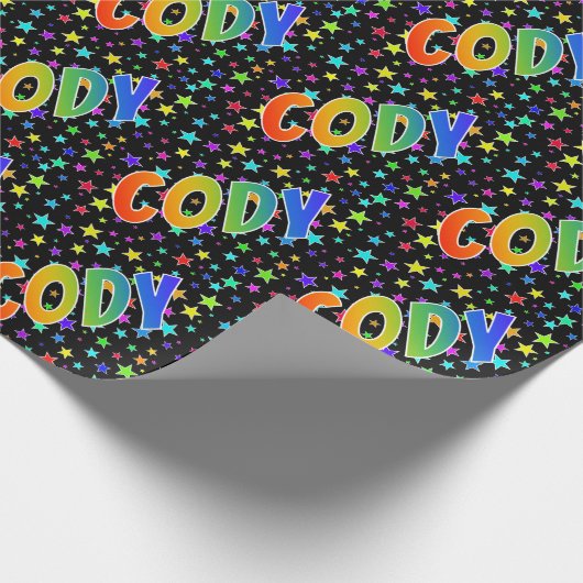 虹の名"CODY" +星 ラッピングペーパー (角)