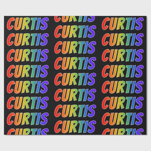虹の名"CURTIS";おもしろい&カラフル ラッピングペーパー (フラット)