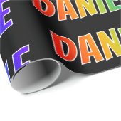 虹の名"DANIELLE"; おもしろい及びカラフル ラッピングペーパー (ロールコーナー)