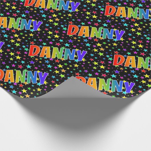 虹の名"DANNY" +星 ラッピングペーパー (角)
