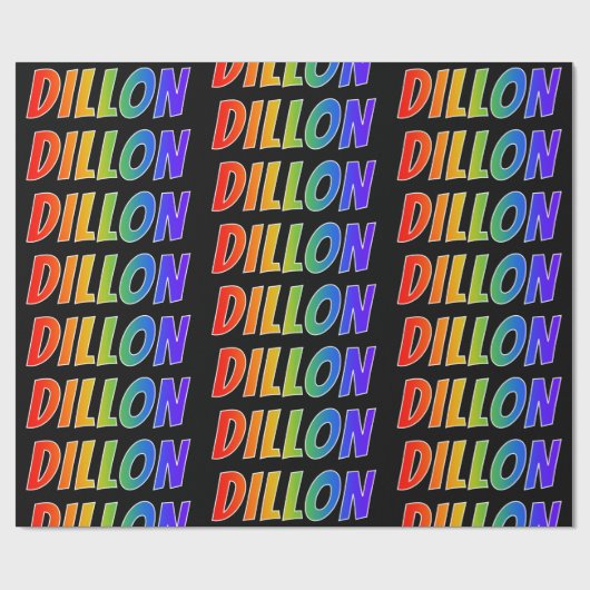 虹の名"DILLON";おもしろい&カラフル ラッピングペーパー (フラット)