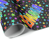 虹の名"EMMA" +星 ラッピングペーパー (ロールコーナー)