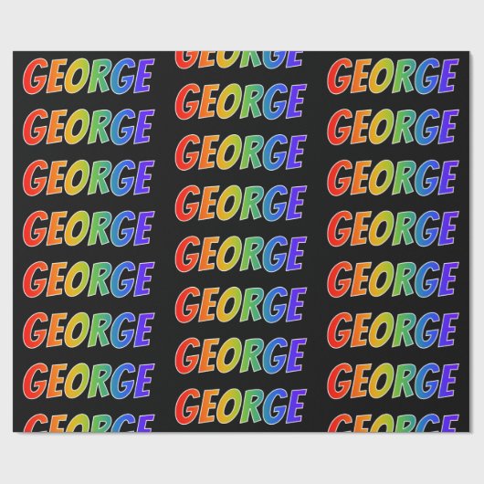 虹の名"GEORGE";おもしろい&カラフル ラッピングペーパー (フラット)