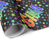 虹の名"GINA" +星 ラッピングペーパー (ロールコーナー)