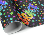 虹の名"GRACE" +星 ラッピングペーパー (ロールコーナー)