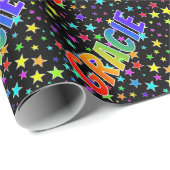 虹の名"GRACIE" +星 ラッピングペーパー (ロールコーナー)