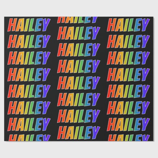 虹の名"HAILEY";おもしろい&カラフル ラッピングペーパー (フラット)