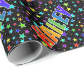 虹の名"HAILEY" +星 ラッピングペーパー (ロールコーナー)