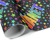 虹の名"JANET" +星 ラッピングペーパー (ロールコーナー)