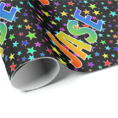 虹の名"JASE" +星 ラッピングペーパー (ロールコーナー)