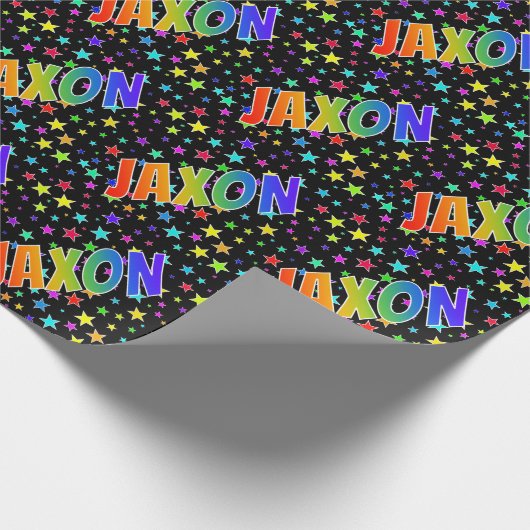虹の名「JAXON」+星 ラッピングペーパー (角)