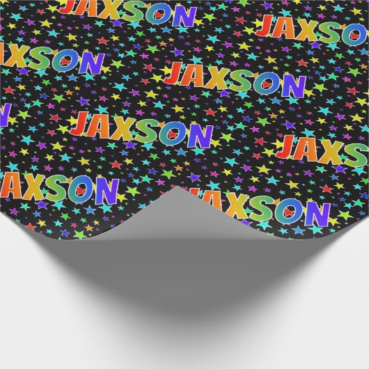 虹の名「JAXSON」+星 ラッピングペーパー (角)