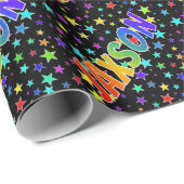 虹の名「JAXSON」+星 ラッピングペーパー (ロールコーナー)