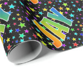 虹の名"JAY" +星 ラッピングペーパー (ロールコーナー)