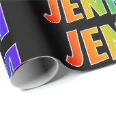 虹の名"JENNA"; おもしろい及びカラフル ラッピングペーパー (ロールコーナー)