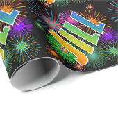 虹の名"JILL" +花火 ラッピングペーパー (ロールコーナー)