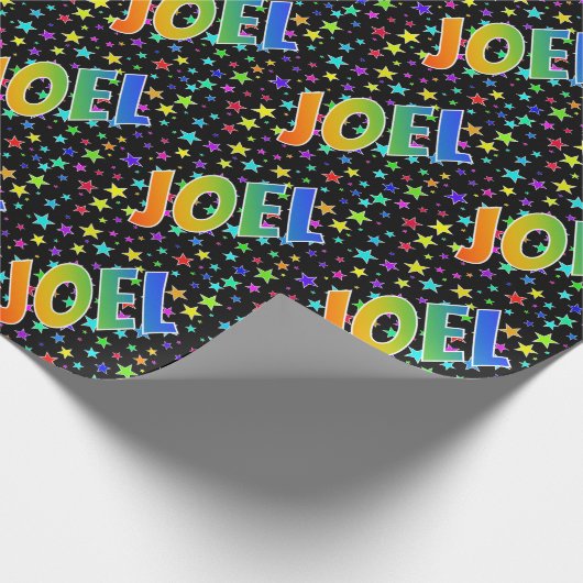 虹の名"JOEL" +星 ラッピングペーパー (角)