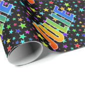 虹の名"JULIE" +星 ラッピングペーパー (ロールコーナー)