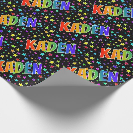 虹の名"KADEN" +星 ラッピングペーパー (角)