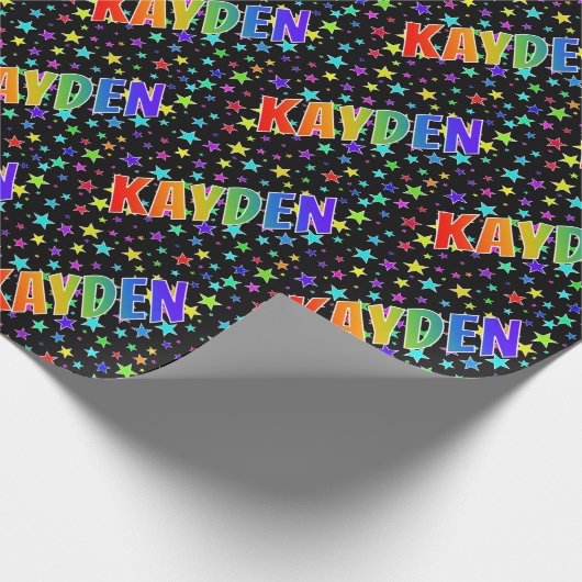 虹の名"KAYDEN" +星 ラッピングペーパー (角)