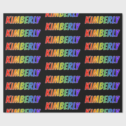 虹の名"KIMBERLY";おもしろい&カラフル ラッピングペーパー (フラット)