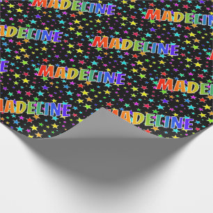 虹の名"MADELINE" +星 ラッピングペーパー