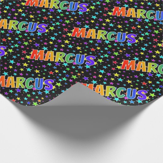 虹の名"MARCUS" +星 ラッピングペーパー (角)