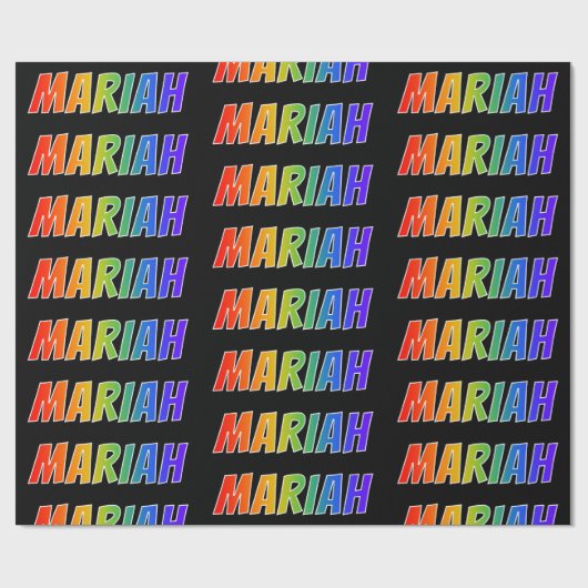 虹の名"MARIAH";おもしろい&カラフル ラッピングペーパー (フラット)