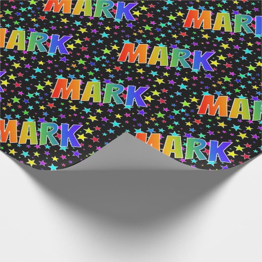 虹の名"MARK" +星 ラッピングペーパー (角)
