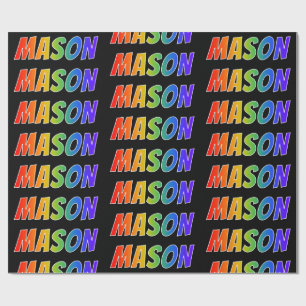 虹の名"MASON";おもしろい&カラフル ラッピングペーパー