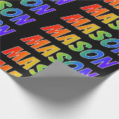 虹の名"MASON";おもしろい&カラフル ラッピングペーパー (角)