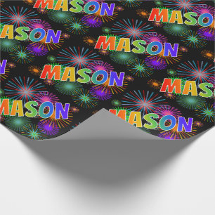 虹の名"MASON" +花火 ラッピングペーパー