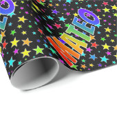 虹の名"MATEO" +星 ラッピングペーパー (ロールコーナー)